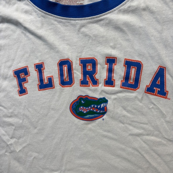 Florida Gators Raglan T Shirt Blue White NCAA College Sports Red Oak XL - Picture 2 of 8